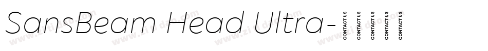 SansBeam Head Ultra字体转换